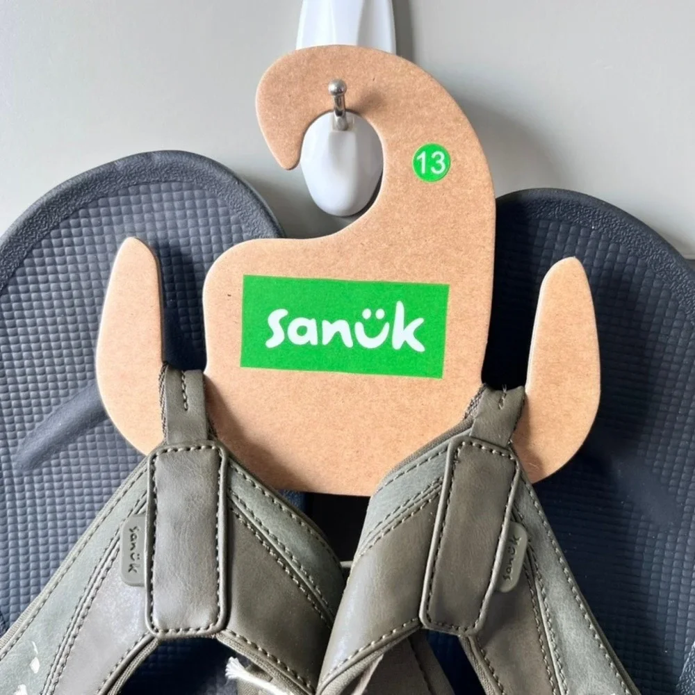 Sanuk Mens Cosmic Islander H2O Flip‎ Flop Sandals Green Sand 1139410 Size 13 NEW